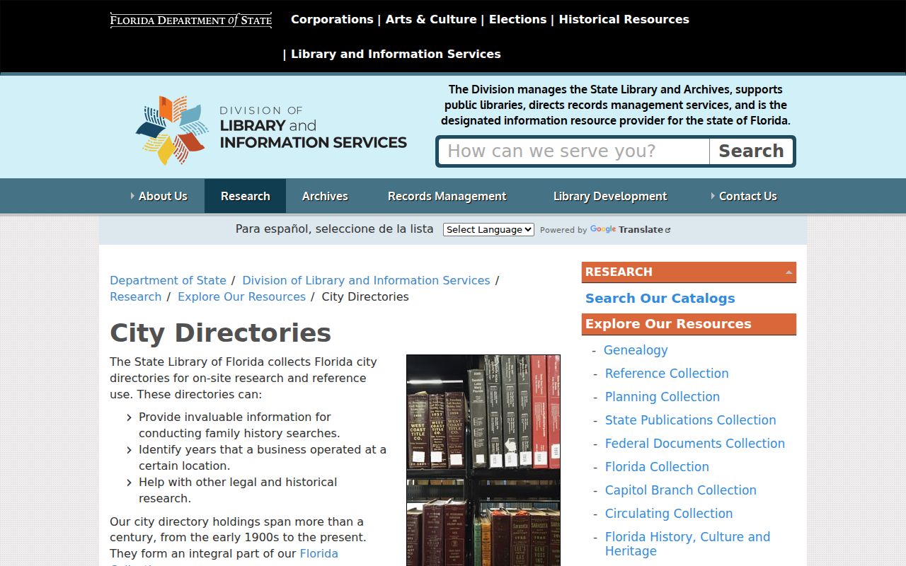 St. Petersburg city directory holdings at the State Library of Florida