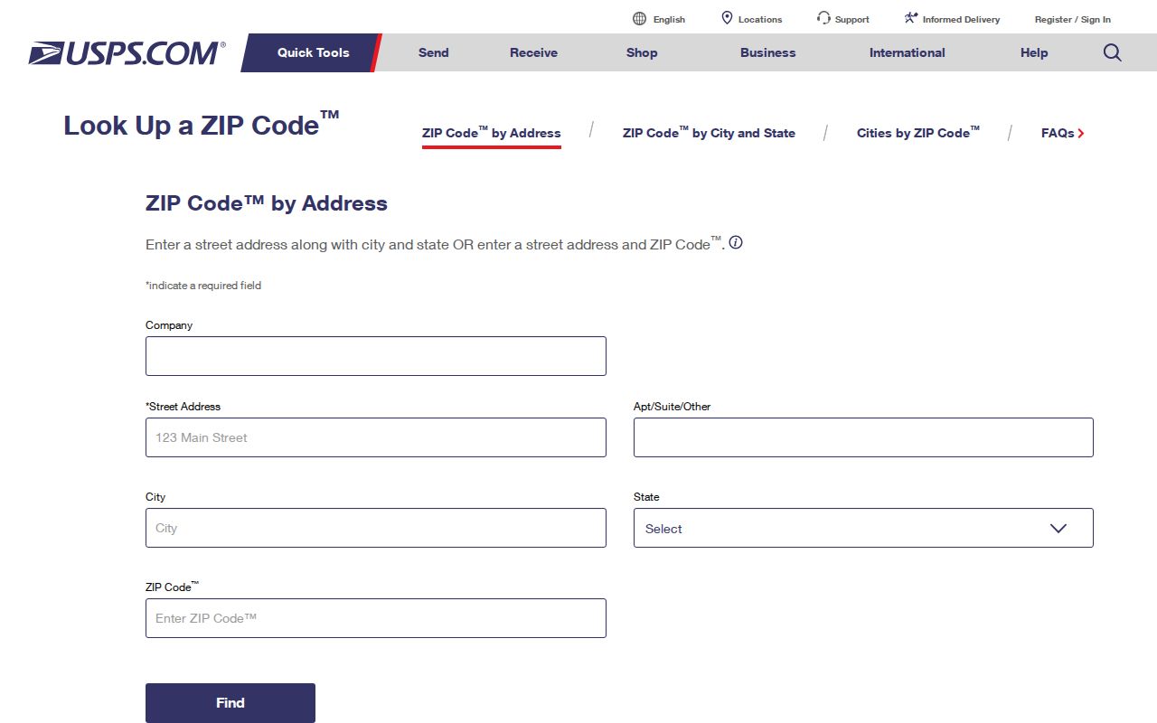 St. Petersburg ZIP code directory USPS address lookup
